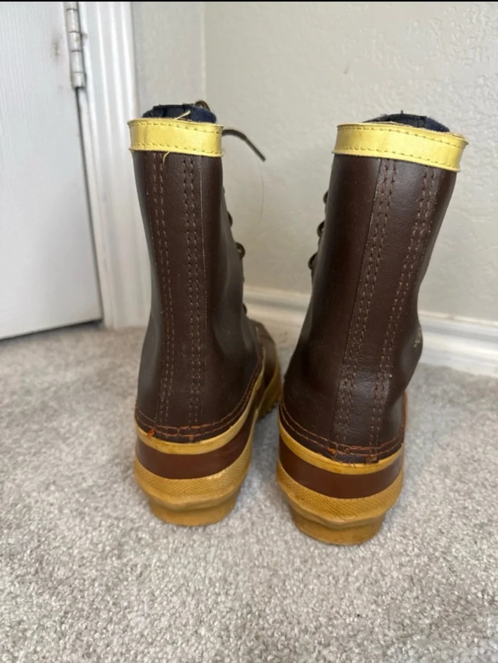 Sorel Brown and Black Lace-Up Waterproof Duck Boots